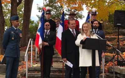 Mon discours lors de l’inauguration du monument Amicitia pour célébrer l’amitié franco-canadienne