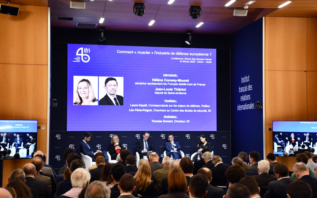 Ma participation à une conférence organisée par l&rsquo;IFRI sur l&rsquo;industrie de défense européenne